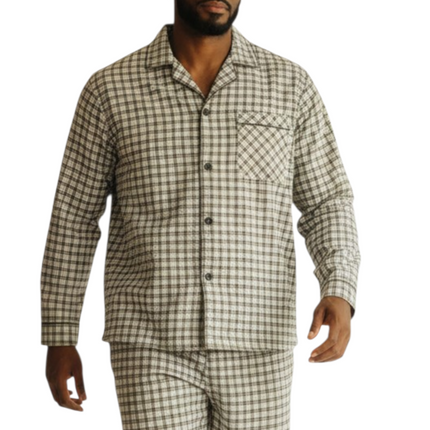 Men' Draft PJ' Set With Button Pants