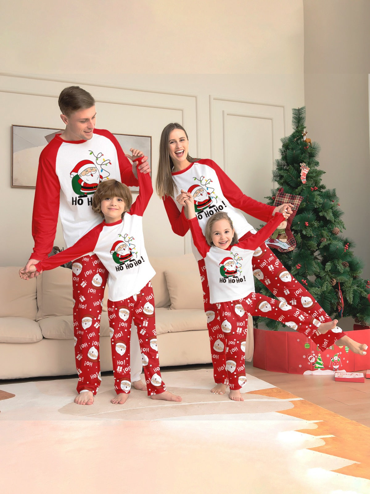 Christmas Family Pajamas Ho Ho Ho