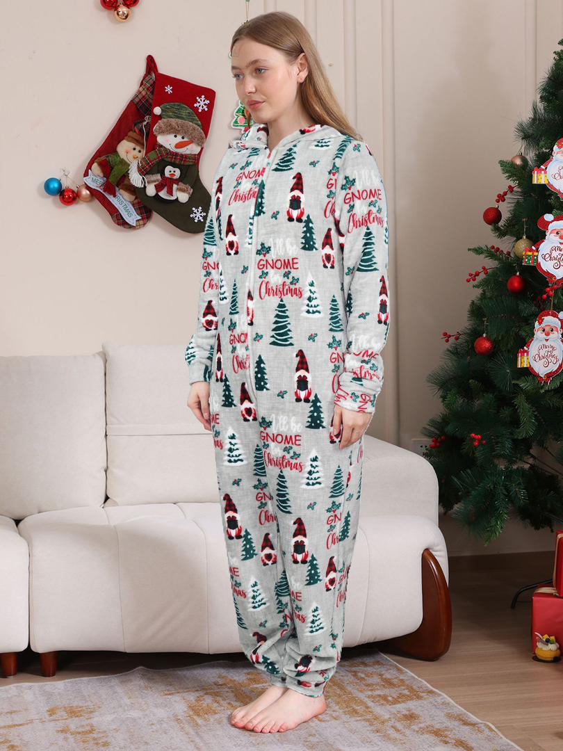 Christmas Flannel Fleece Warm Family Onesies