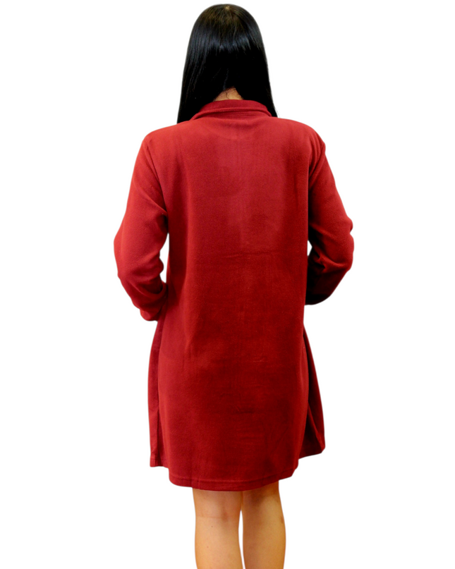 Front Zipper Fall Winter Nightgowns