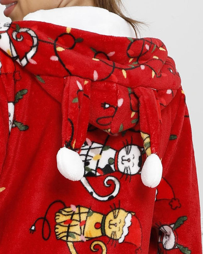 Christmas Flannel Fleece  Jumpsuit
