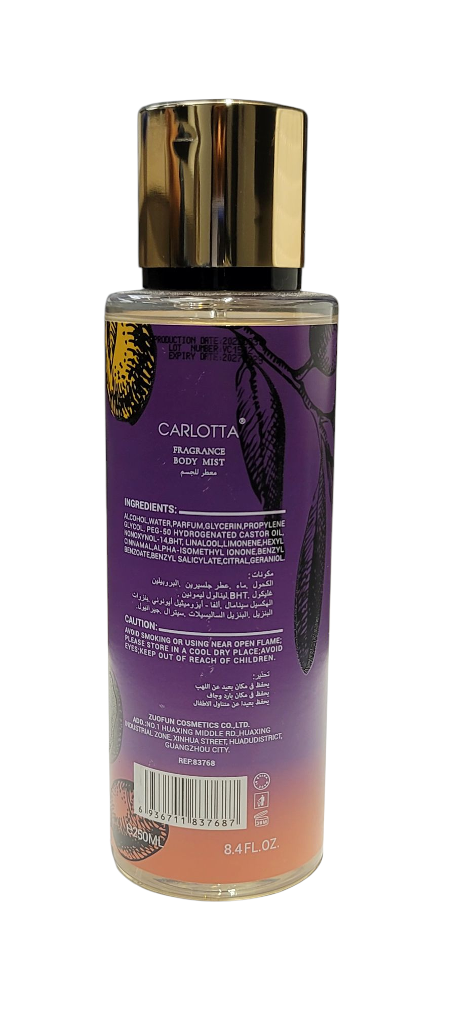 Body Mist Love magic Noir