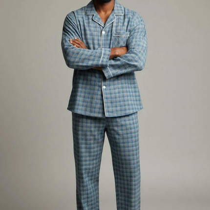 Men' PJ' Set With Button Pants