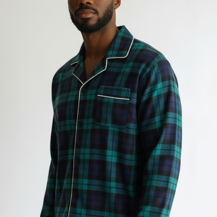 Men's Flannel Plaid PJ's Top And Lounge wear