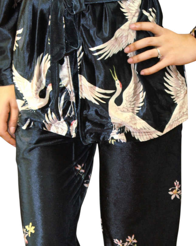3Pcs Velvet Pajamas Set