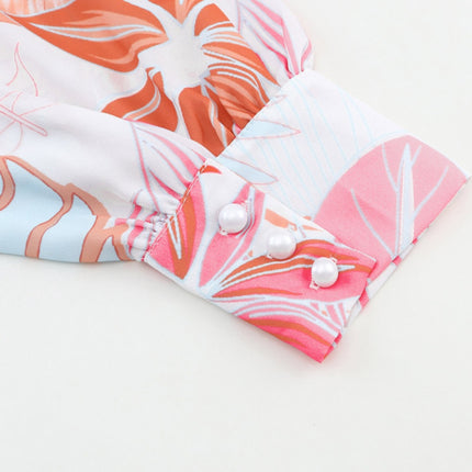 Long Sleeve Wrap V-Neck Slit Maxi Dress