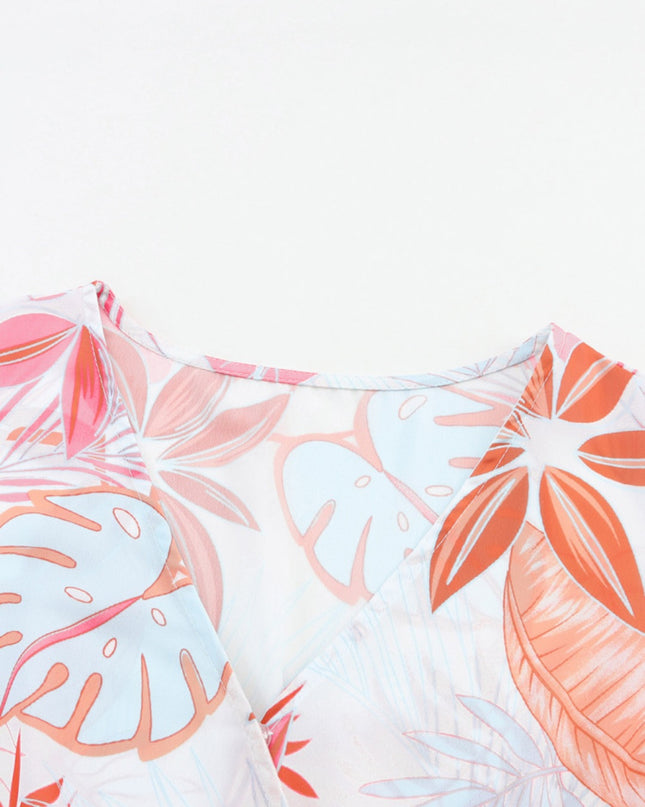 Long Sleeve Wrap V-Neck Slit Maxi Dress