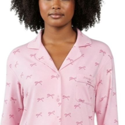 2pcs PJ's Set Design with Ribbons Symbol of Love and Peace.