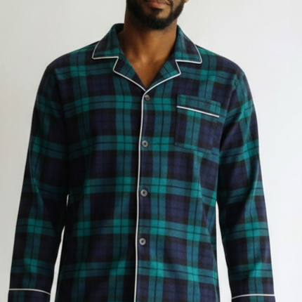 Men's Flannel Plaid PJ's Top And Lounge wear