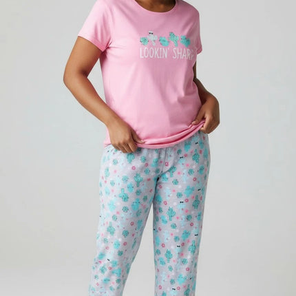 Pink Summer Short-Sleeve and Carpi's Pjs Cotton Blend Set
