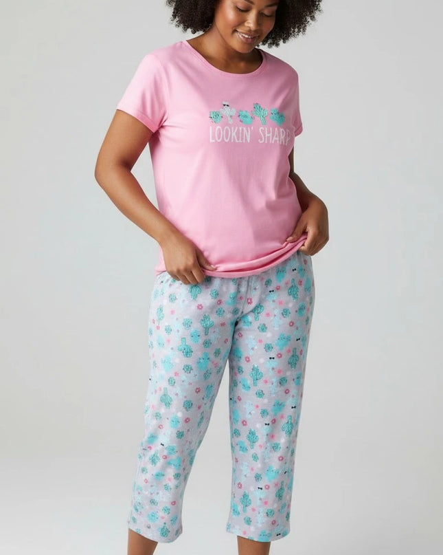 Pink Summer Short-Sleeve and Carpi's Pjs Cotton Blend Set