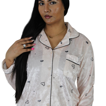 Comfy Soft  Love Pajamas In Peach Color