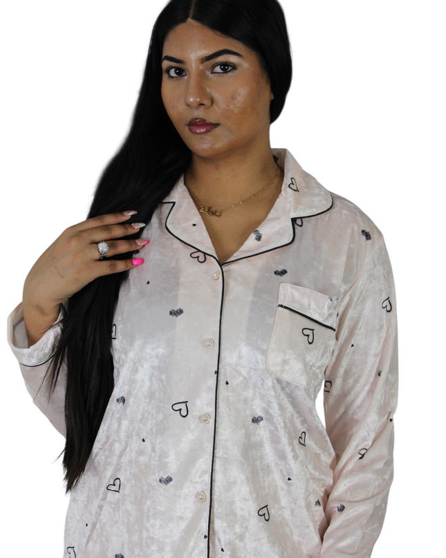 Comfy Soft  Love Pajamas In Peach Color