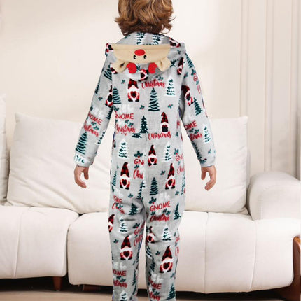 Christmas Flannel Fleece Warm Family Jumpsuit