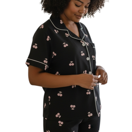 3pcs Pajamas and Lounge Wear Set Top