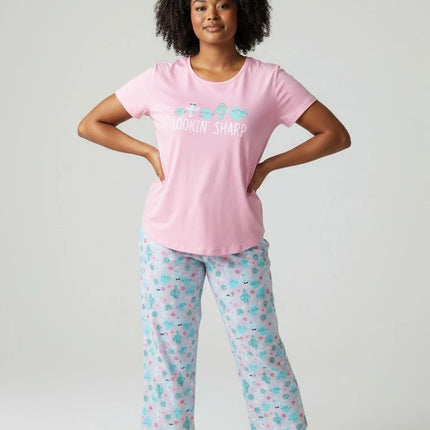 Pink Summer Short-Sleeve and Carpi's Pjs Cotton Blend Set