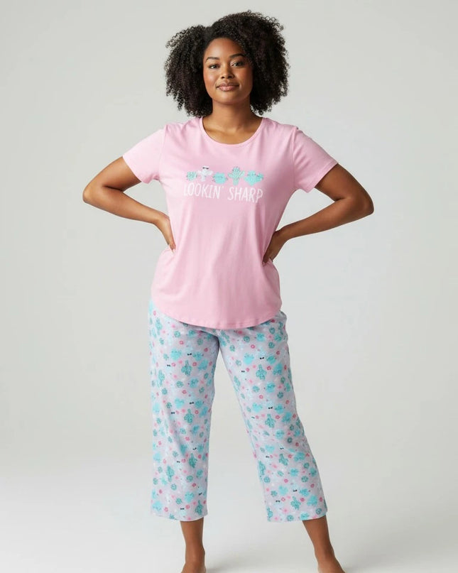 Pink Summer Short-Sleeve and Carpi's Pjs Cotton Blend Set