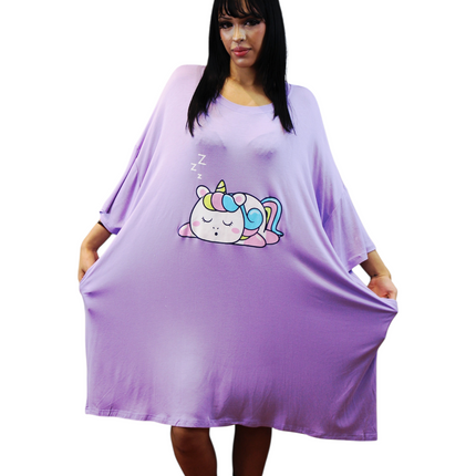 Free Size Purple Nightgown