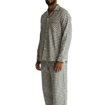 Men' Draft PJ' Set With Button Pants