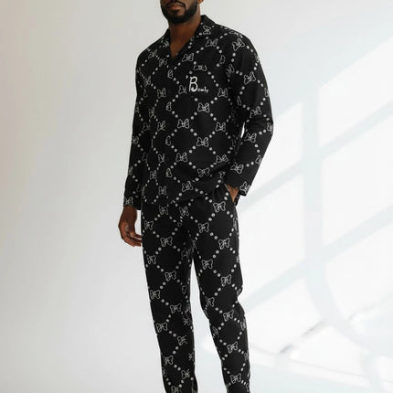 Men's Cotton Pajamas Black