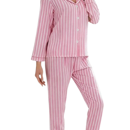 Strip Satin Pajamas and Lounge Wear Set