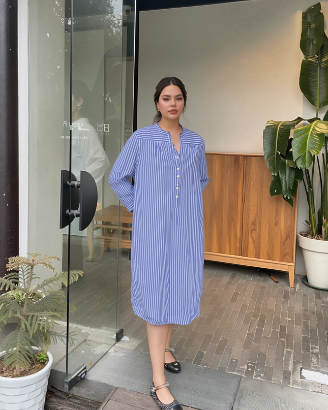 Pure Cotton Night Gown P.J Blue