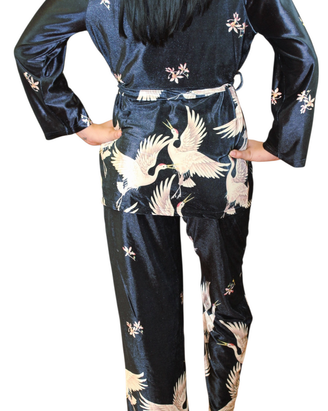 3Pcs Velvet Pajamas Set
