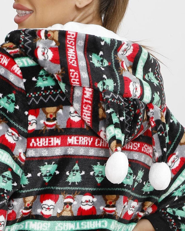 Christmas Flannel Fleece  Jumpsuit