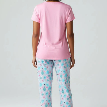 Pink Summer Short-Sleeve and Carpi's Pjs Cotton Blend Set