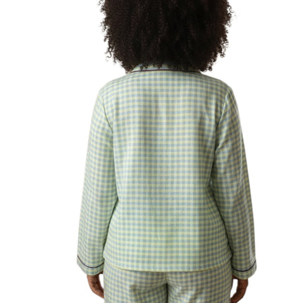 Draft Print PJ's Set with Elastic Waist Band