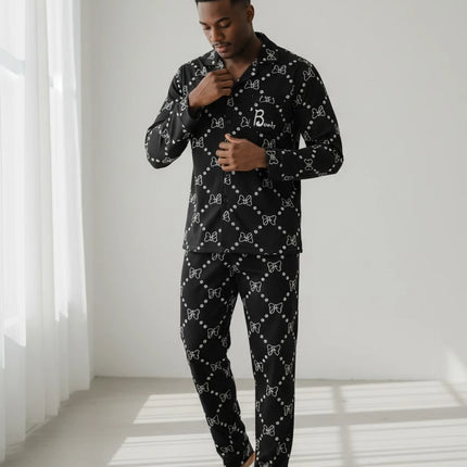 Men's Cotton Pajamas Black