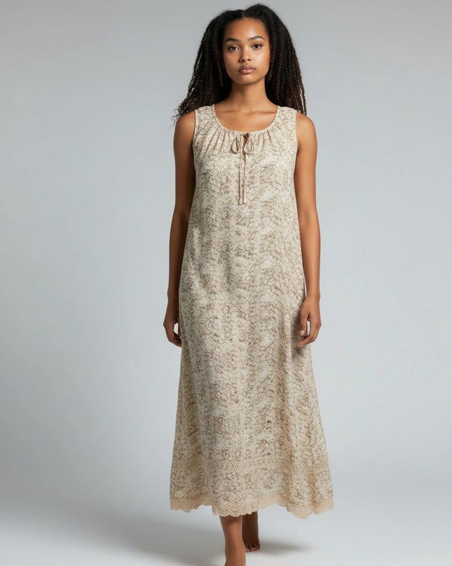 Sleeveless Organic Cotton Nighty