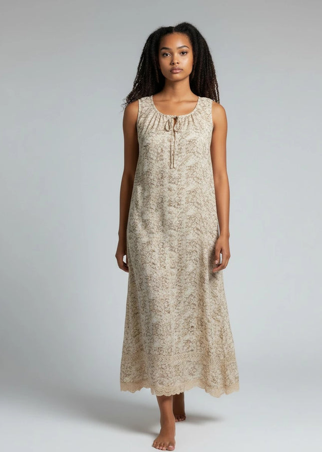Sleeveless Organic Cotton Nighty